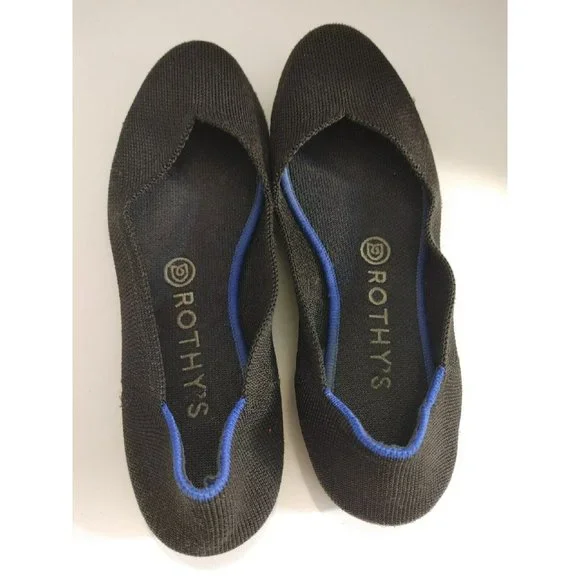 Rothy's The Flat Ballet Black Solid Textile Comfort Women’s US 7.5 - Picture 12 of 13